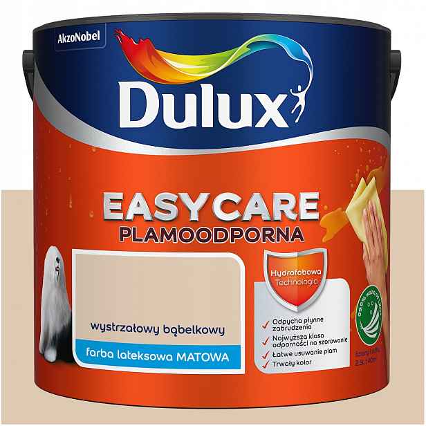 Barva na stěny odolná proti skvrnám Dulux Easycare Vystřelovací šampaňská 2,5L
