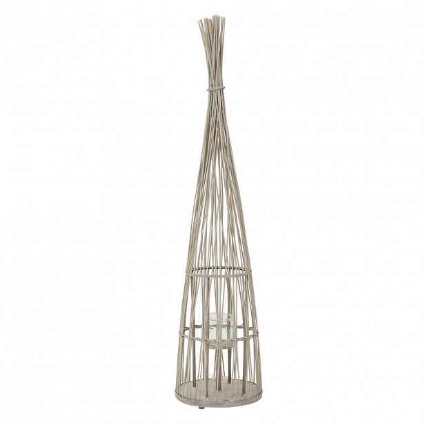 ECD-Germany BAMBUSOVÁ LAMPION V: 150 cm, dřevěná barva, styl boho