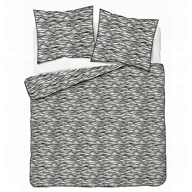 Povlečení 220x200 Perkál elegantní luxusní černobílá zebra leopard