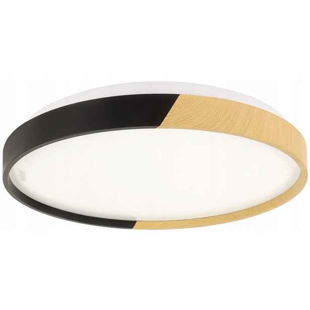 Stropní Svítidlo Koupelnová Lampa 48W Černo-dubové Pouzdro