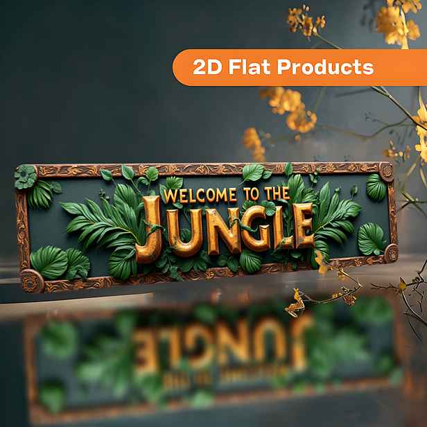TEMU 2D plochá dekorativní hliníková nástěnná cedule ve vintage stylu s nápisem 'WELCOME TO THE JUNGLE', rozměry 10 x 40 cm (3,9 x 15,754 palců).