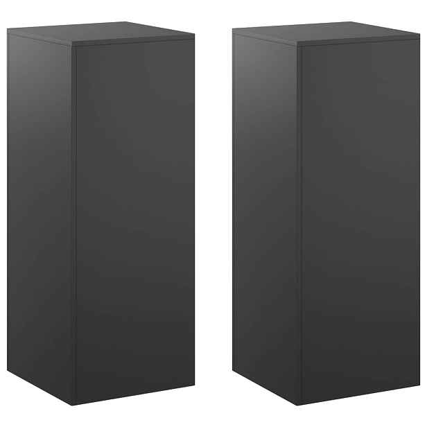 vidaXL Stojan na rostliny 2 pcs Černá 40 x 40 x 100 cm Ocel