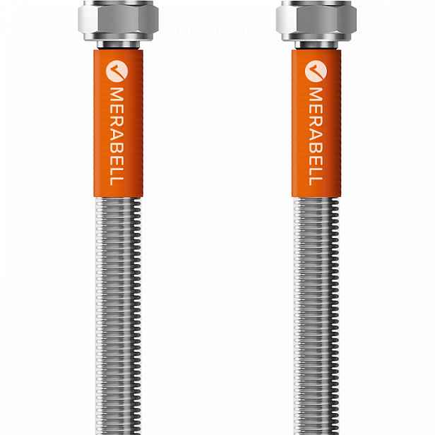 Merabell Aqua; nerezová toaletní hadička; převlečné matice G3/8"-G3/8" - 80 cm