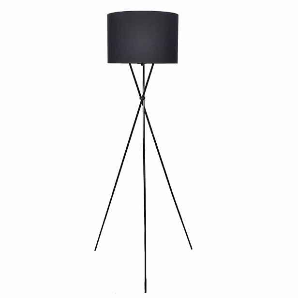 vidaXL Stojací lampa se stojanem černá 139 cm