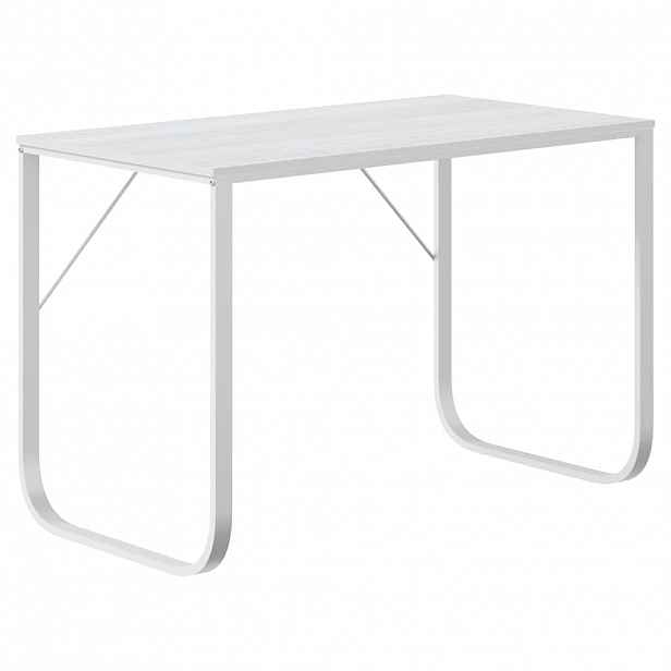 vidaXL Počítačový stůl bílý 110 x 60 x 73 cm dřevotříska