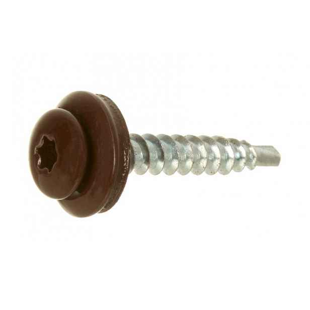 Farmářské vruty do kovu Torx 4,8x20 mm Ral 8017 Epdm 250 ks Ce Najder
