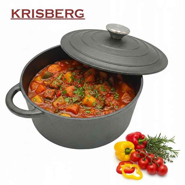 Hrnec litinový 2.6L 21cm Krisberg KS-2551 Indukční plyn