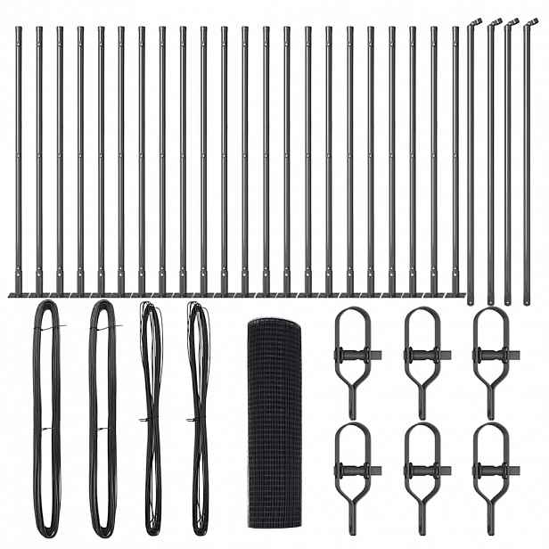 vidaXL Svařovaná drátěná plotina s betonovou základnou 50 x 1 m Šedá