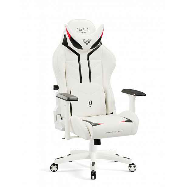 Diablo Chairs - Herní křeslo Diablo X-Ray King Size: bílo-černé