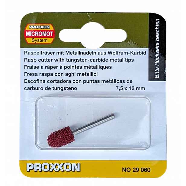 Frézovací pilník rotační fréza na dřevo 7,4x12 Proxxon válec
