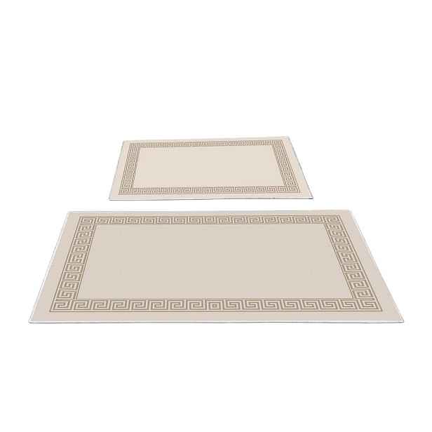 Světle hnědé koupelnové předložky v sadě 2 ks 60x100 cm – Foutastic