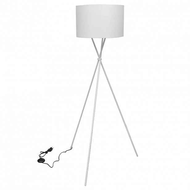 vidaXL Stojací lampa se stojanem bílá 139 cm
