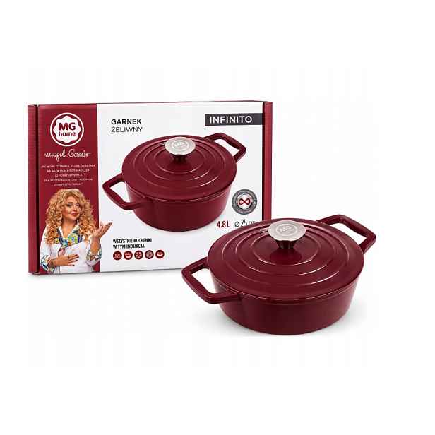 621 Mg Home Infinito Hrnec litinový indukční 4,8L 25cm bordó