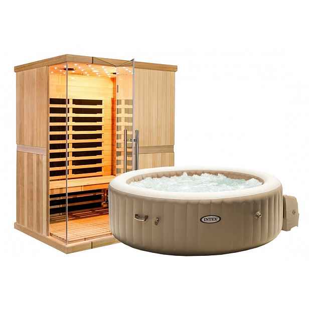 Infrasauna Marimex Elegant 3001XXL + Vířivý bazén PureSpa Bubble