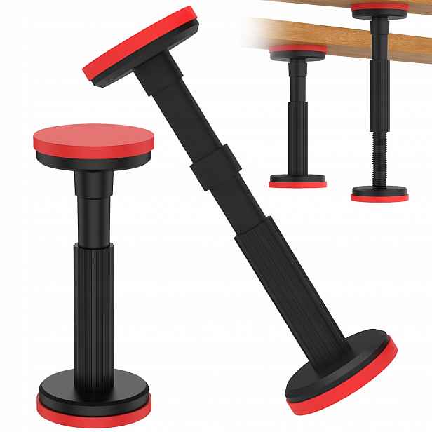 Regulovatelný Nosný Sloupek 18-44 CM Černý, Výkon 200 Kg Pro Nábytek