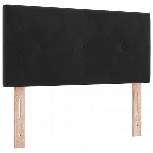 vidaXL LED hlavová deska s LED pásky Černý 100 cm samet