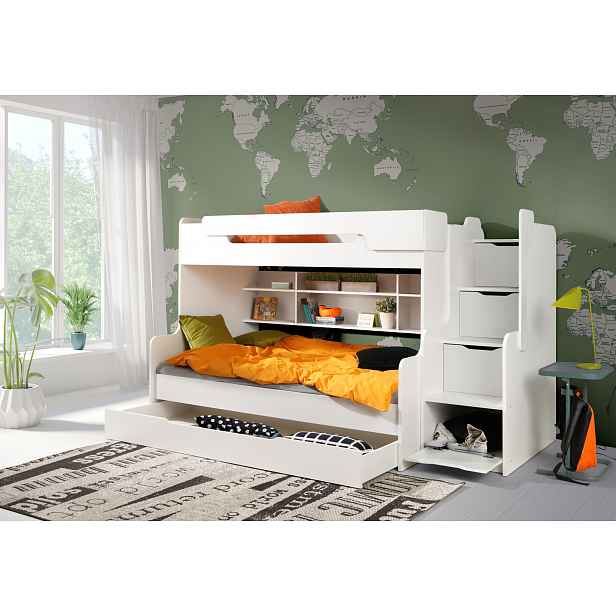 Dětská multifunkční postel 90/120x200 GESA - bílá