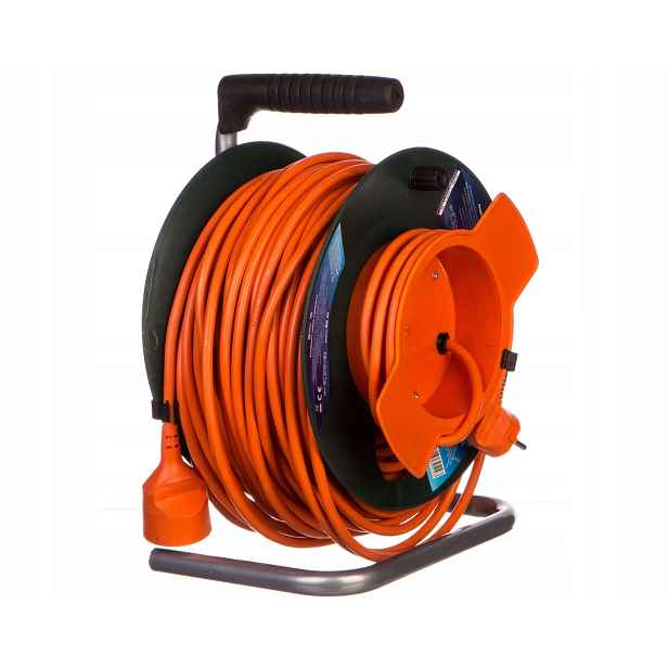 Prodlužovací kabel na bubnu 50 m 1 zásuvka červený Pvc 230 V 1,5…