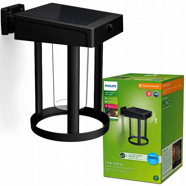 Zahradní Led lampa Fasádní solární svítidlo Camill Snímač pohybu Philips