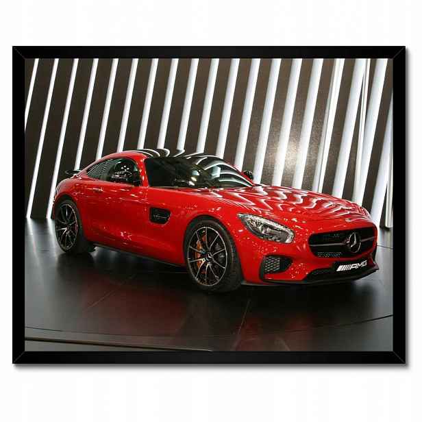 Plakáty v rámu 50x40 Červený Mercedes Amg