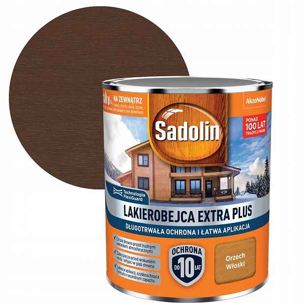 Sadolin Lakobejca Na Dřevo Extra Plus 4,5L Vlašský ořech