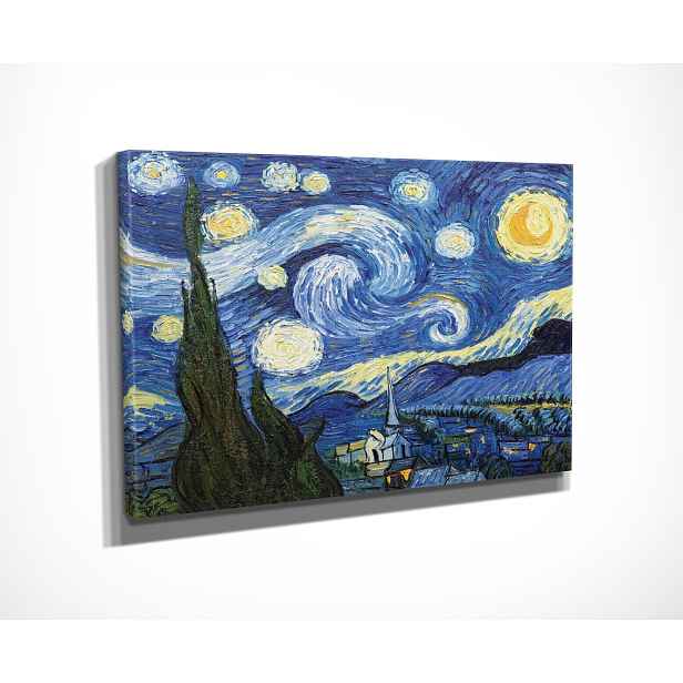 Wallity Obraz HVĚZDNÁ NOC od V. V. GOGHA 30x40 cm modrý