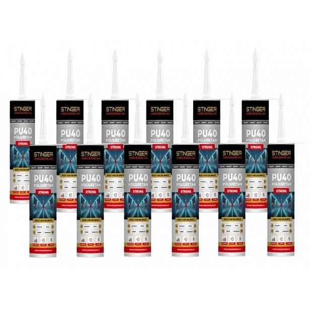 12 x Lepidlo dilatační těsnící hmota PU40 Grafit Strong 300 ml Flex