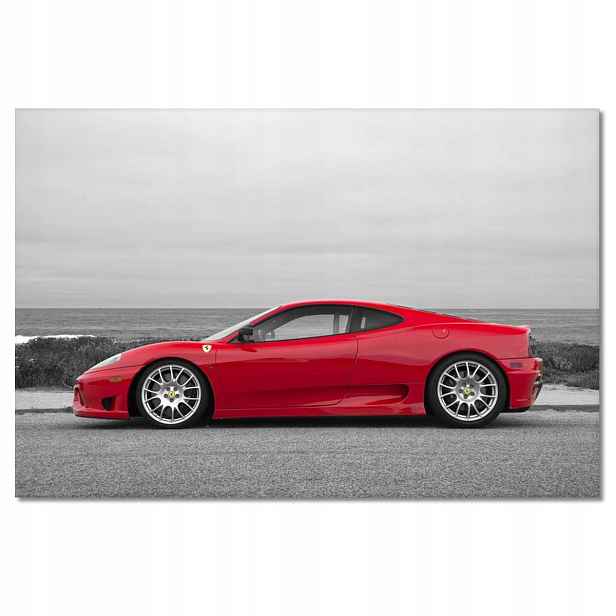 Obrazy 90x60 Červené Ferrari na pláži