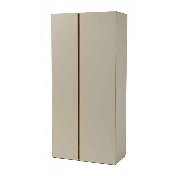 Šatní skříň Lucky, 90 cm, eukalyptově zelená/baltský dub