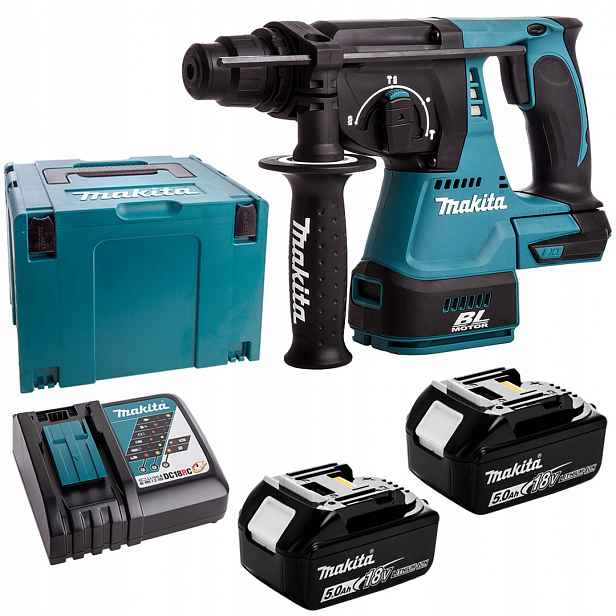 Vrtací kladivo 18V Sds+ 2J 2x5Ah Bldc Lxt Makita DHR242RTJ