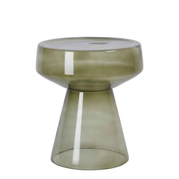 Skleněný kulatý odkládací stolek ø 37 cm Dakwa – Light & Living