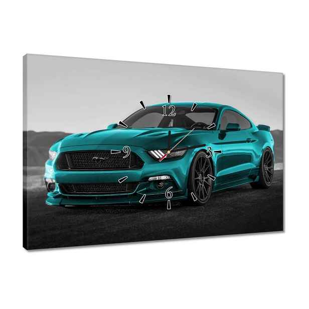 Hodiny 60x40 Ford Mustang Auto Usa