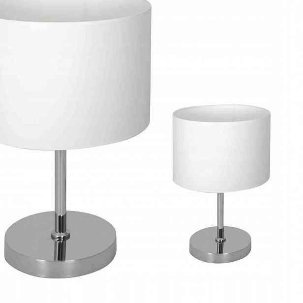 MiLAGRO Stolní lampa Casino Bílá Chrom 1Xe27 Lampa Stropní lustr