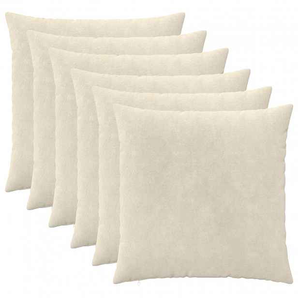 vidaXL Povlak na polštář 6 pcs HEERLEN Krémová 60 x 60 cm