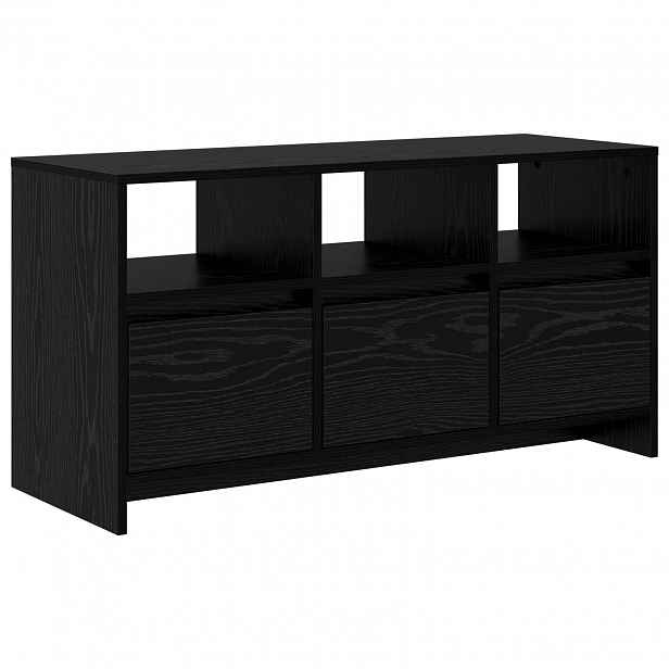 vidaXL TV stolek 102 x 37,5 x 52,5 cm Černý dub Kompozitní dřevo