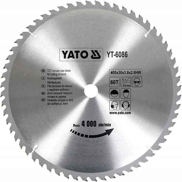 Yato Vidiový kotouč 400x60Tx30 YT-6086 Yato
