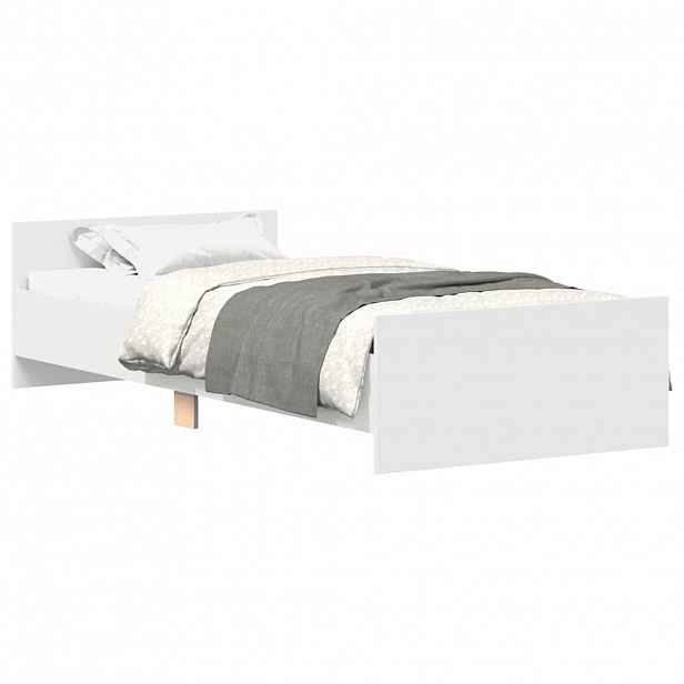 vidaXL Rám postele bílý 90 x 200 cm kompozitní dřevo