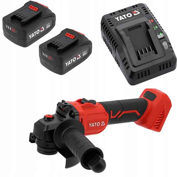 Aku úhlová bruska Yato YT-828252 18V 125 mm Bl M14 2x4Ah