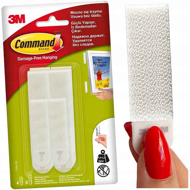 Command Samolepicí pásky pro zavěšení obrazů do 7 kg, sada 24ks/12 párů