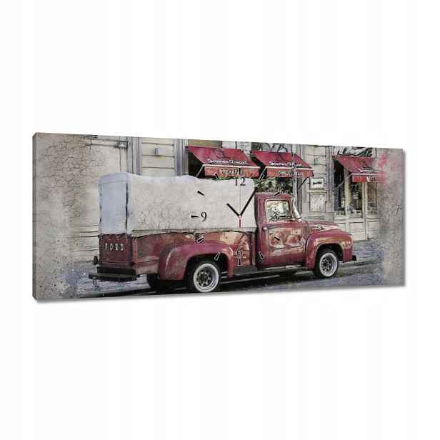 Hodiny 100x40 Červený PickUp z Usa