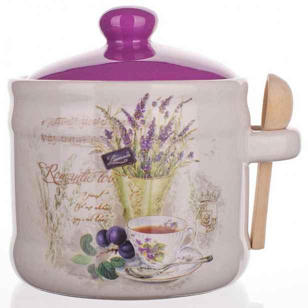 Keramická dóza se lžičkou  BANQUET Lavender