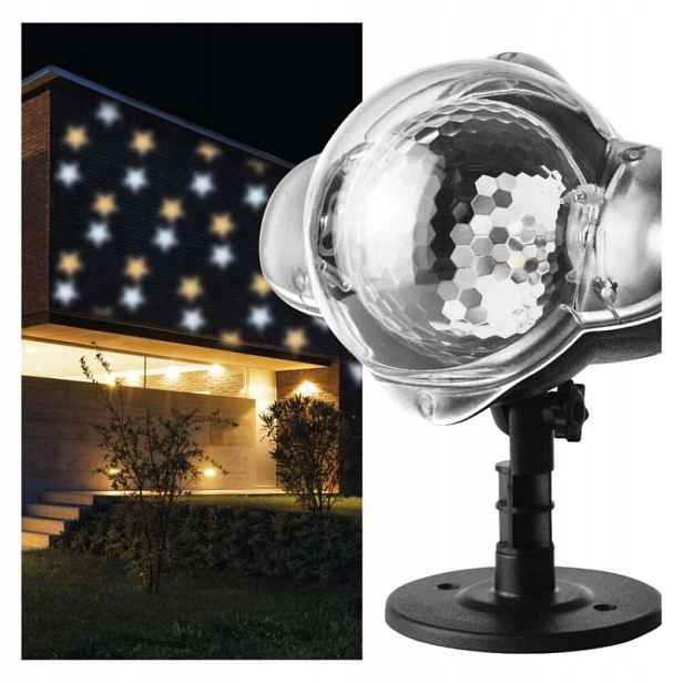 Led dekorativní projektor – hvězdičky, venkovní i vnitřní, teplá/studená…