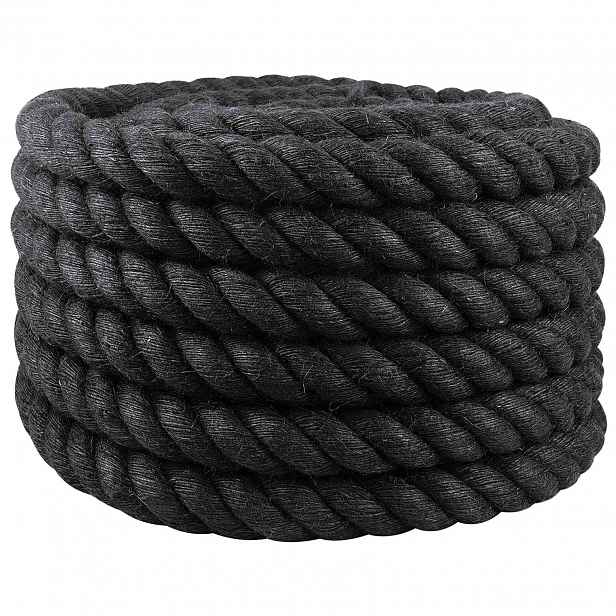 vidaXL Jutové lano 500 mm 5 m Černá 100% jute Tossa
