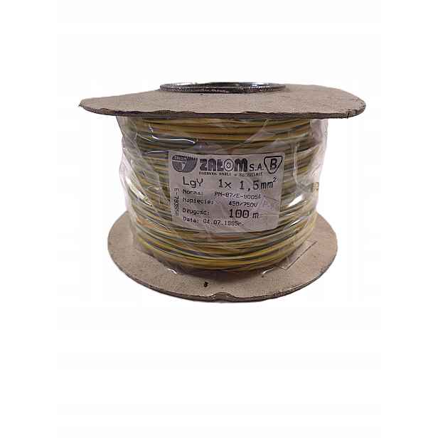 Jednožilový instalační kabel typu LgY 1x1,5