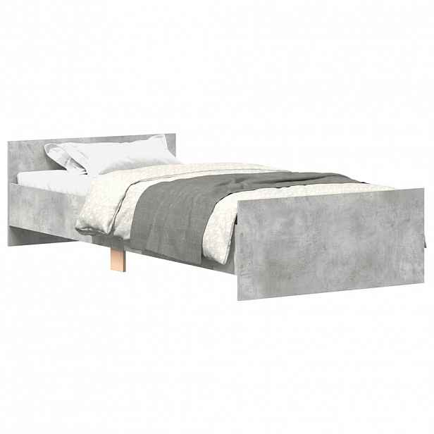 vidaXL Rám postele betonově šedý 90 x 200 cm kompozitní dřevo