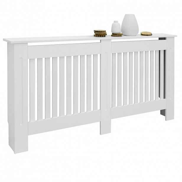 ECD-Germany OBLOŽENÍ RADIÁTORU ve venkovském stylu 152 x 19 x 82 cm bílé