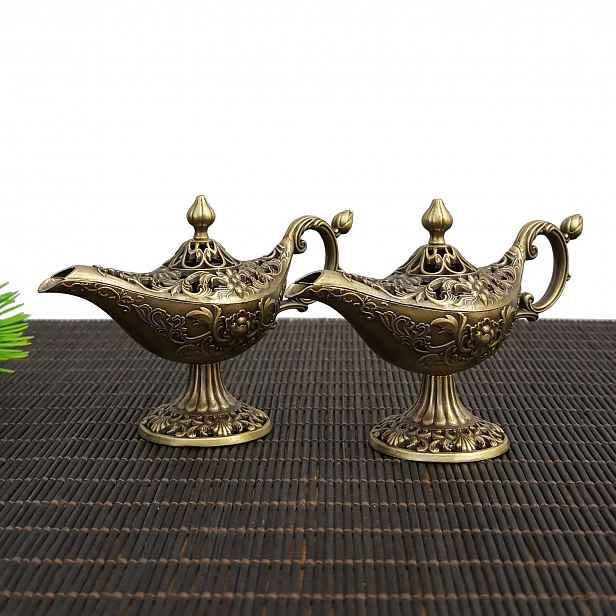 TEMU 2ks Sada, Držák na Kadidlo Aladinova Lampa s Vintage Vzorem Šťastných Mraků, Domácí Vnitřní Ozdoba na Hoření, Vhodné pro Ramadán, Jógu, Meditaci