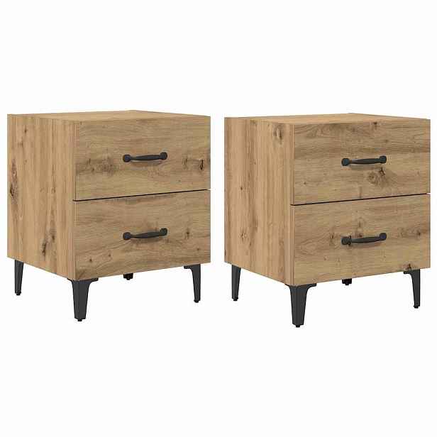 vidaXL Zásuvka pod postel 2 ks Artisanový dub 40 x 35 x 47,5 cm