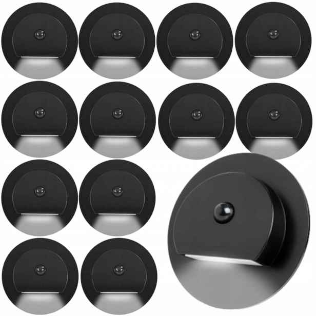 13 X Led Schodišťová Lampa Na Schody 230V, Senzor Pohybu Soumraku