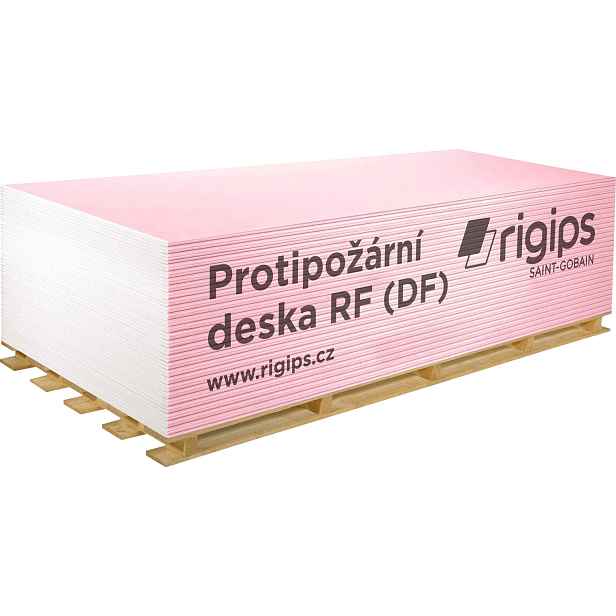 Deska sádrokartonová protipožární Rigips RF 2 000×1 250×12,5 mm